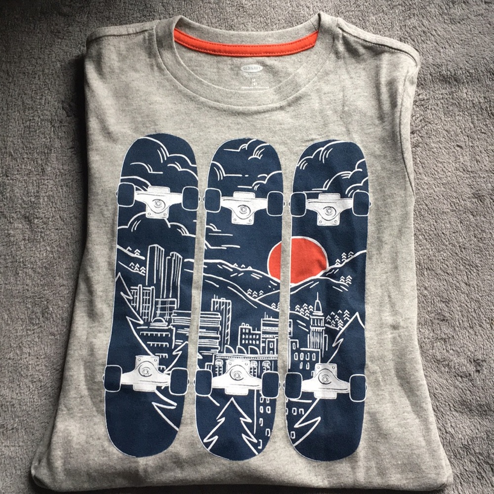 Boys long sleeve skater tee